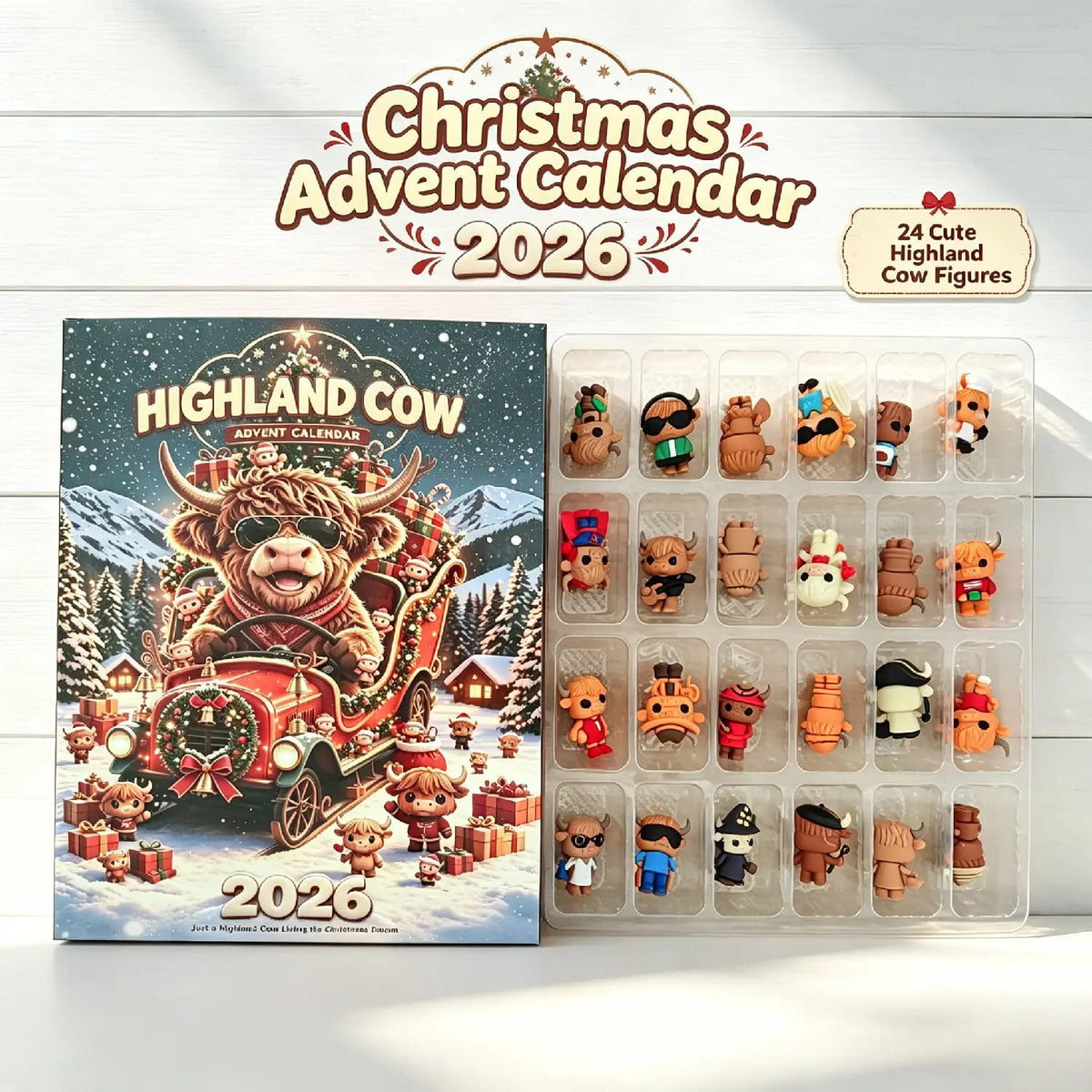 Highland cow advent calendar 2026
