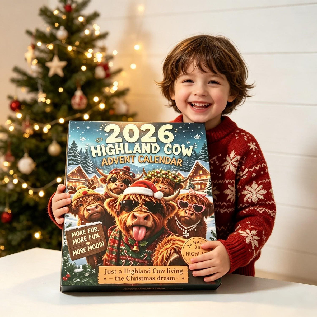 Highland cow advent calendar 2026